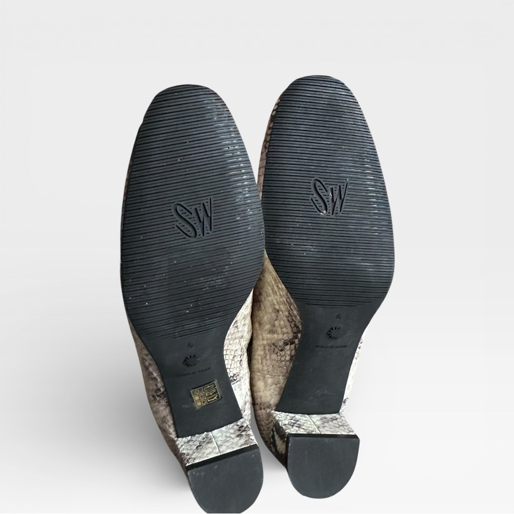 Stuart Weitzman Ernestine Python Print Sock Booti… - image 7